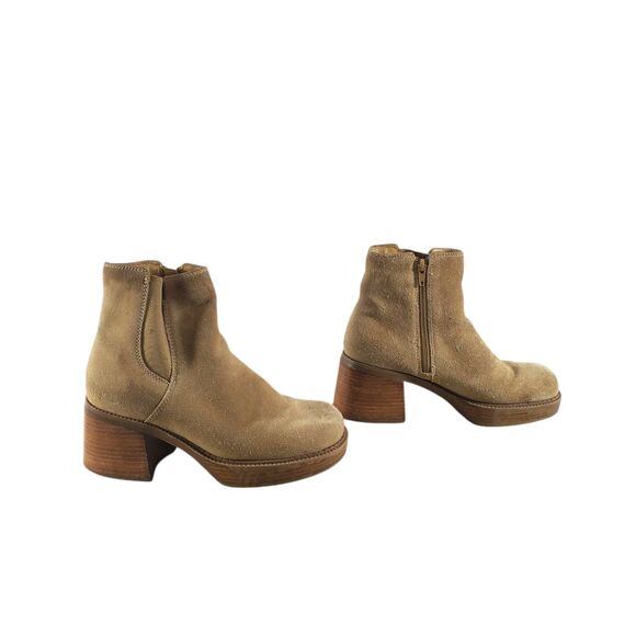 7 VTG Y2K Skechers Somethin Else Block Heel Chunky Square Toe Ankle Boots - Picture 1 of 14